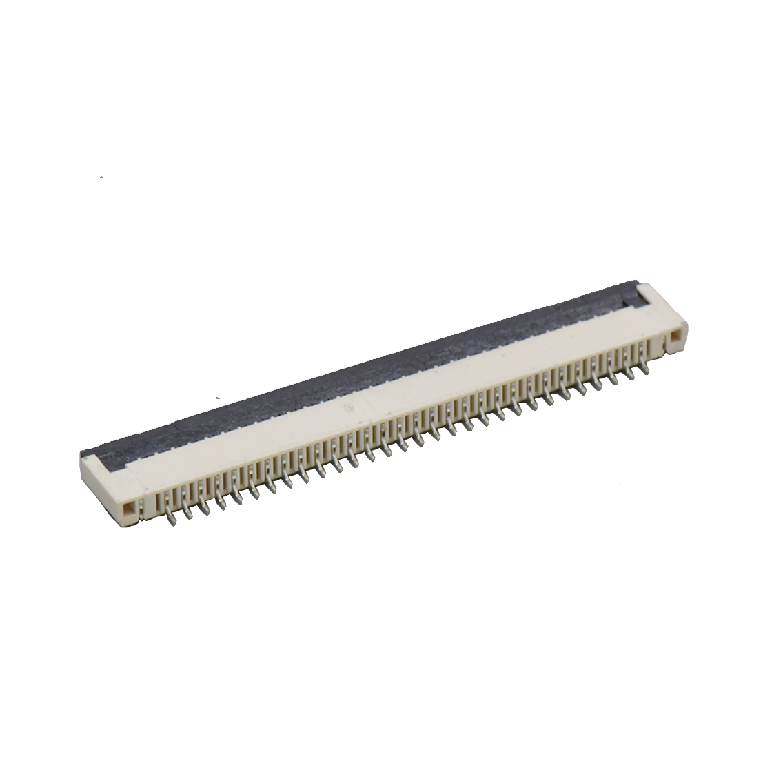 Pitch 1.00mm H2.0mm卧贴前掀盖下接触 FPC 30pin 本色 镀雾锡